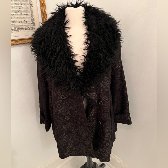Vintage Free People Brocade Swing Coat - Picture 1 of 8